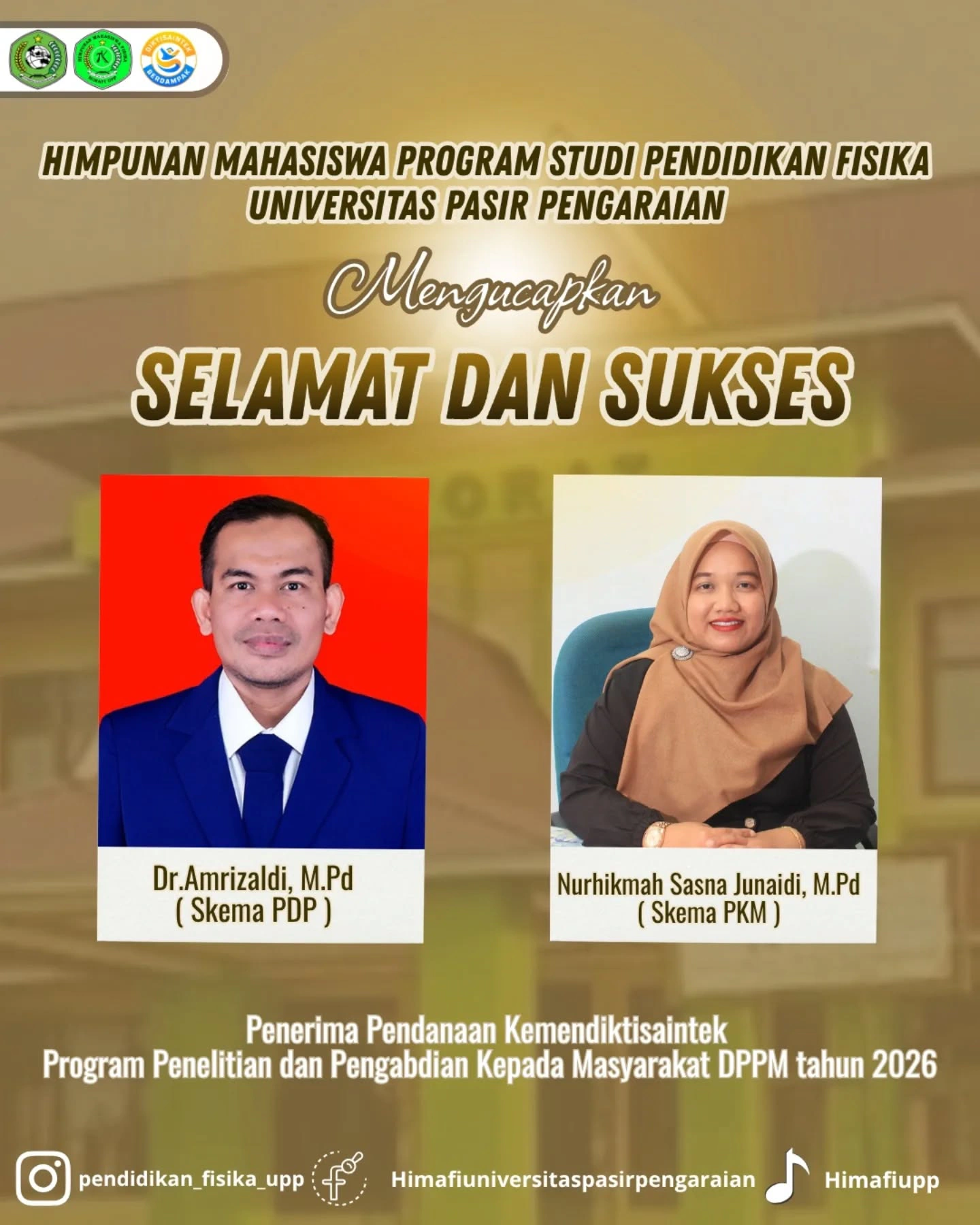 Dosen Pendidikan Fisika UPP Raih Pendanaan DPPM 2026 dari KEMENDIKTISAINTEK